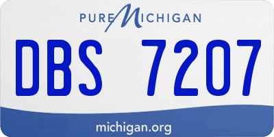 MI license plate DBS7207