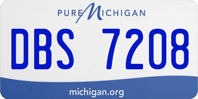MI license plate DBS7208