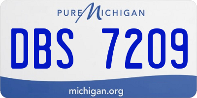 MI license plate DBS7209