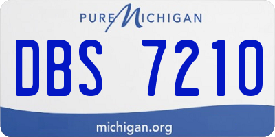 MI license plate DBS7210