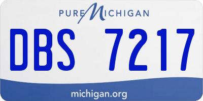 MI license plate DBS7217