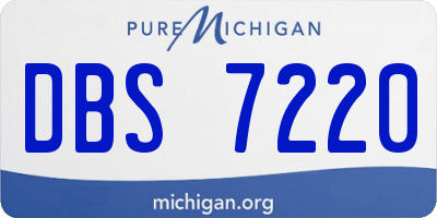 MI license plate DBS7220
