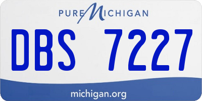 MI license plate DBS7227