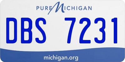 MI license plate DBS7231