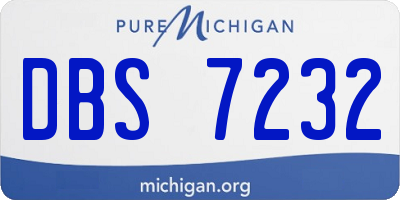 MI license plate DBS7232