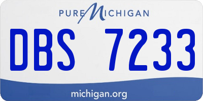 MI license plate DBS7233