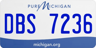 MI license plate DBS7236