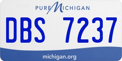 MI license plate DBS7237