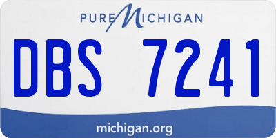 MI license plate DBS7241