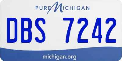 MI license plate DBS7242