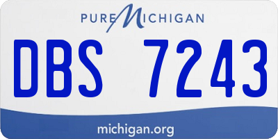 MI license plate DBS7243