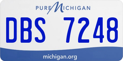 MI license plate DBS7248