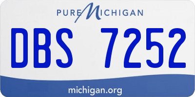 MI license plate DBS7252