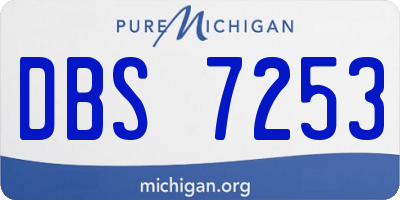 MI license plate DBS7253
