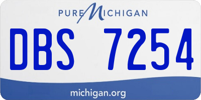 MI license plate DBS7254
