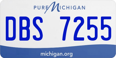 MI license plate DBS7255