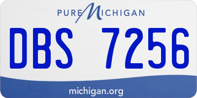 MI license plate DBS7256