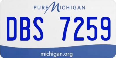 MI license plate DBS7259