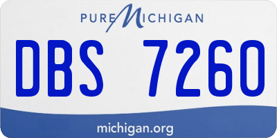 MI license plate DBS7260
