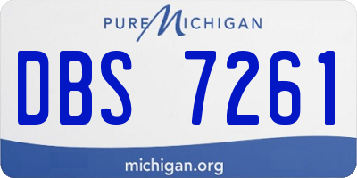 MI license plate DBS7261