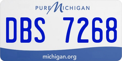 MI license plate DBS7268