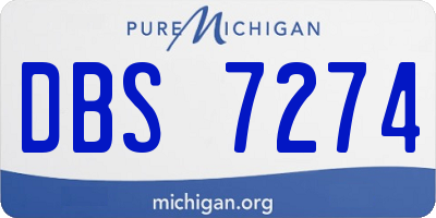 MI license plate DBS7274