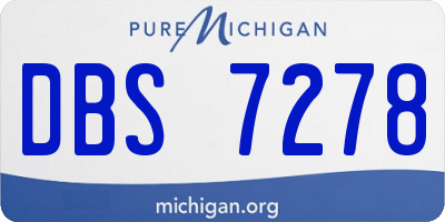 MI license plate DBS7278