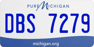 MI license plate DBS7279