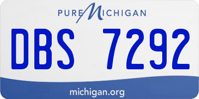 MI license plate DBS7292