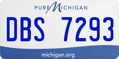 MI license plate DBS7293