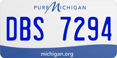 MI license plate DBS7294