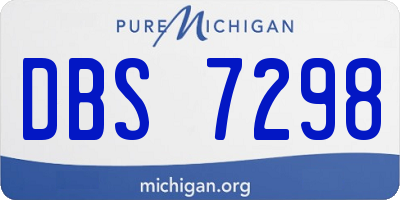 MI license plate DBS7298