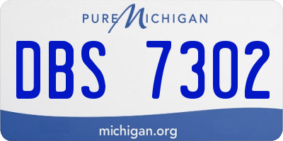 MI license plate DBS7302