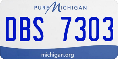 MI license plate DBS7303