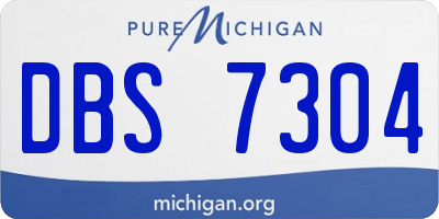 MI license plate DBS7304