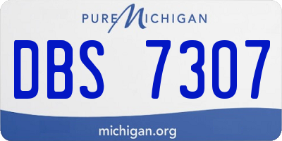 MI license plate DBS7307