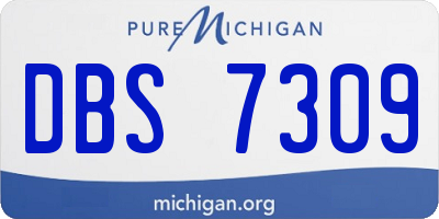 MI license plate DBS7309