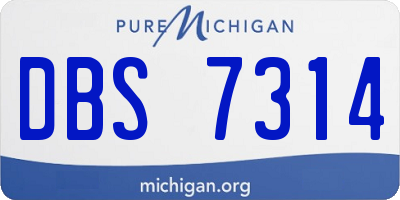 MI license plate DBS7314