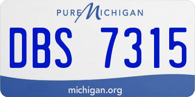 MI license plate DBS7315