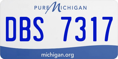 MI license plate DBS7317