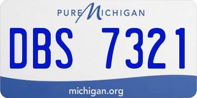 MI license plate DBS7321