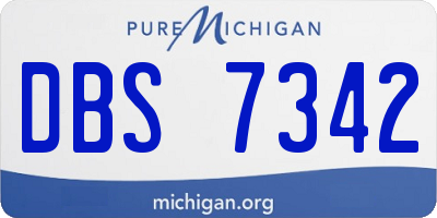 MI license plate DBS7342