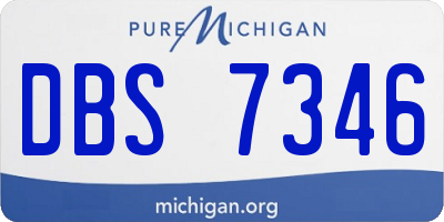 MI license plate DBS7346