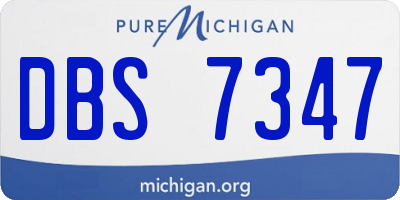 MI license plate DBS7347
