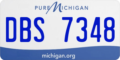 MI license plate DBS7348
