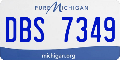 MI license plate DBS7349
