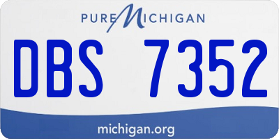 MI license plate DBS7352