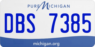 MI license plate DBS7385
