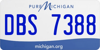 MI license plate DBS7388