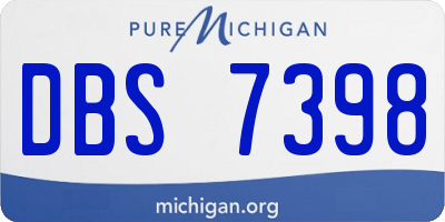 MI license plate DBS7398